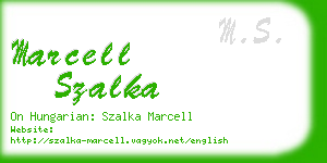 marcell szalka business card